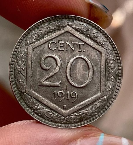 Esagono centesimi 1919 - esagono, 20