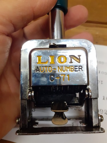 Timbro numeratore lion - numeratore, c-71