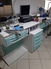 Banco Odontotecnico  2 Posti Con Aspiratore E Lampade