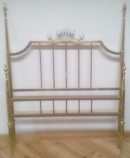 Letto singolo in metallo ottonato + 2 longoni ferro USATO. Disponibili: 2 letti