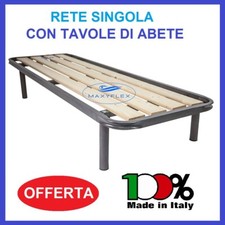 RETE LETTO ORTOPEDICA A DOGHE CON TAVOLA SINGOLA UNA PIAZZA 80X190 PER MATERASSO