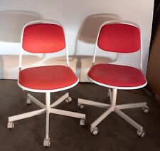 Due sedie girevoli da scrivania modello ÖRFJÄLL Ikea  bianco/rosso ottimo stato