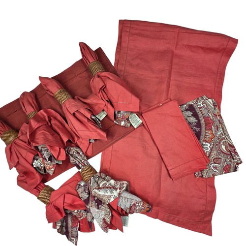 Set tavolo lino terracotta
