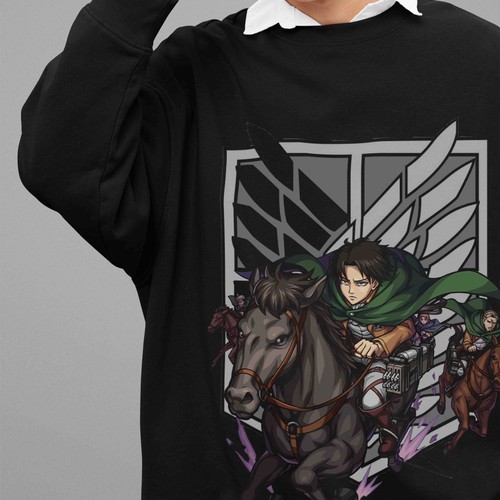Felpa attack titan maglione - titan,