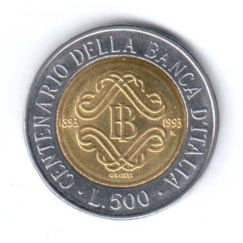 Italy 500 lire 1993 - 1993, 100