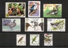 Stati vari, minicollezione tematica Animali-Uccelli/Birds, 9v usati (pha098)