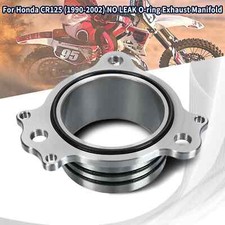45# Collettore di Scarico Metallo NO LEAK O-ring per Honda CR125 1990-2002 Argento
