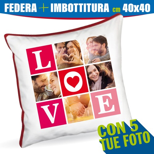 Cuscino quadrato retro rosso - cuscino,