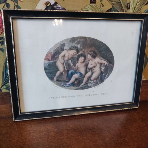 Antique print period frame - print,