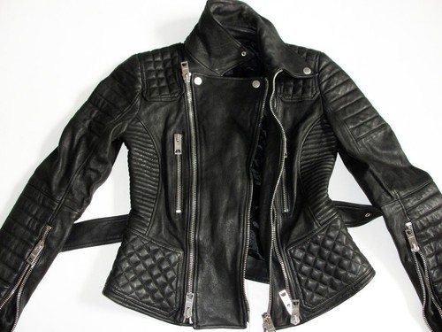 Giacca moto donna nera - da,