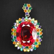 Ciondolo glamour zaffiro rosso