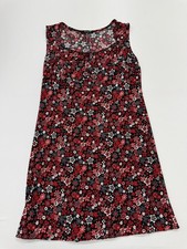 Abito svasato rosso floreale