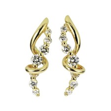 Orecchino con diamanti K18YG