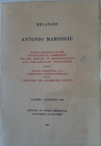 Antonio marongiu melanges - marongiu,