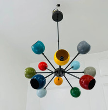 Lampadario Sputnik in ottone a