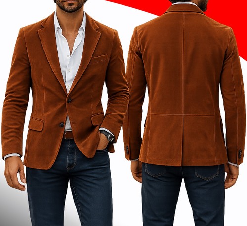 Blazer uomo pelle scamosciata