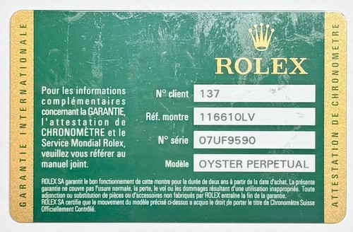 Rolex 116610lv submariner hulk - 116610lv,