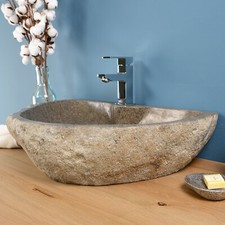 Lavabo da appoggio in pietra