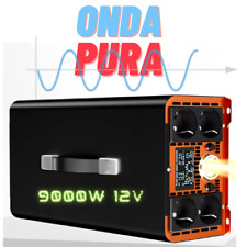 INVERTER 12V 220V ONDA SINUSOIDALE PURA GENERATORE DI CORRENTE CONTINUA 9000W