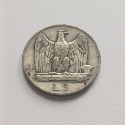 Silver coin moneta lire 1927 - moneta, 5
