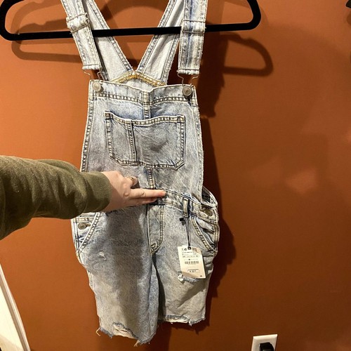 Salopette corta jeans zara - salopette,