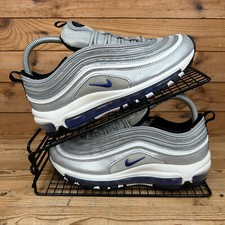 Nike scarpe da ginnastica donna taglia UK 5 Air Max 97 argento viola scarpe da corsa proiettile GS