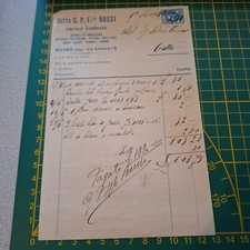 Antico documento ditta g.p. f.lli bussi Milano articoli cancelleria