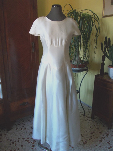 Abito sposa vintage raso - in,