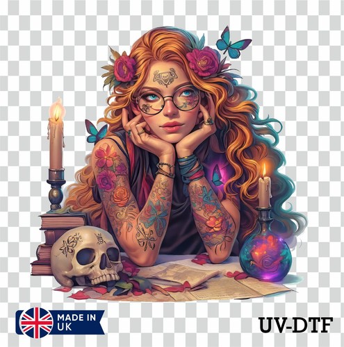 Adesivo tatuaggio floreale - adesivo,