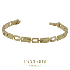 Bracciale uomo piastre fantasia oro giallo 18kt