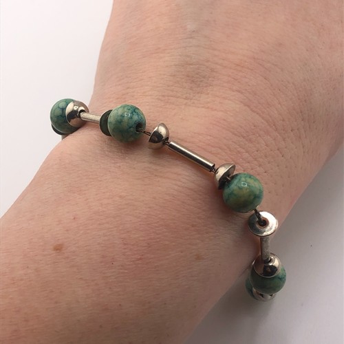 Bracciale perline verde