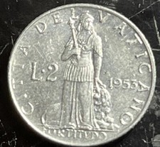 Vatican 1953 2 Lire
