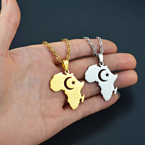 Collana mappa africa con - mappa,