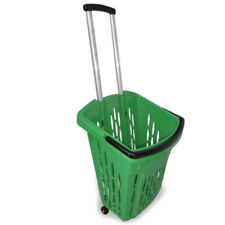 GERSO Carrello della spesa 40 litri  cestino della spesa con ruote verde