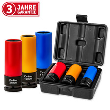 WALTER Inserti delicati per cerchi in lega | Set dadi avvitatori a percussione 17 19 21 mm