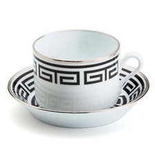 Richard Ginori - Labirinto Nero -  Tazza The con Piatto- Giò Ponti