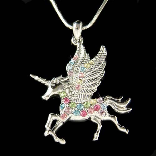 Arcobaleno pegaso swarovski - arcobaleno, in