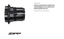 ZIPP accessorio corpetto 17mm nero 11/12 velocità XDR mozzo ZR1 SS