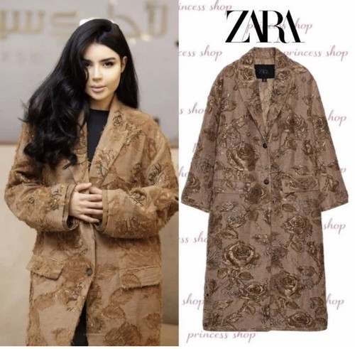 Zara cappotto lungo ricamato - cappotto,
