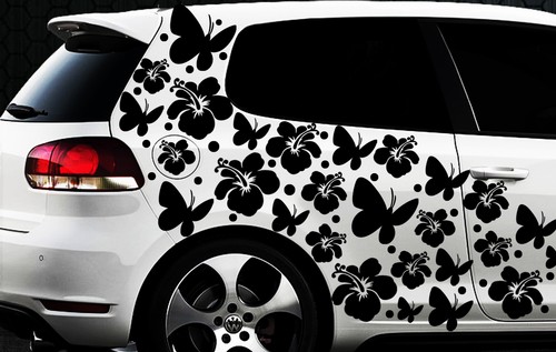 Pezzi adesivi auto fiori di - adesivi,