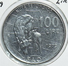 Italia 1979 100 Lire Mucca