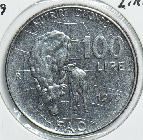 Italia 1979 100 lire mucca - 100,