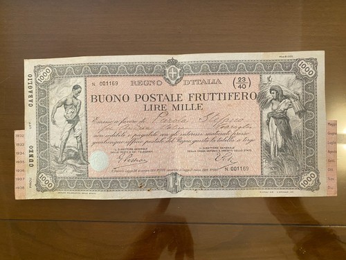 Buono postale fruttifero lire - fruttifero,