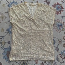 Abito tunica paillettes avorio