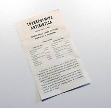 BUGIARDINO TRANSPULMINA ANTIBIOTICA SUPPOSTE SIGURTA' MILANO ANNI 50/60 L0827S10