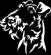 Adesivo FOXTERRIER - adesivo auto - sticker - filo capelli testa Fox Terrier #80