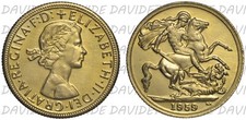 REGNO UNITO GREAT BRITAIN - ELISABETTA II - STERLINA NO ORO 1959  - COPY RICONIO