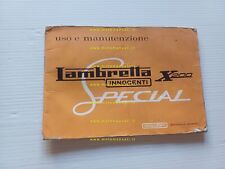 Innocenti Lambretta X 200 Special 1966 manuale uso manutenzione originale