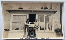 Foto vintage in bianco e nero 3x5 fiume Mississippi piroscafo a vapore piloti uomini pilota