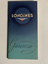 Longines Libretto di Garanzia in bianco Anni 60 (Instruction booklet Black stamp